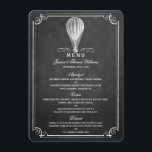 Het Chalkboard Hot Air Ballon Wedding Collectie Menu<br><div class="desc">Het Chalkboard Hete Luchtballon Bruiloft Collectie - Menu Kaarten.</div>