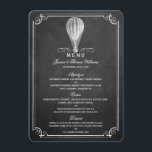 Het Chalkboard Hot Air Ballon Wedding Collectie Menu<br><div class="desc">Het Chalkboard Hete Luchtballon Bruiloft Collectie - Menu Kaarten.</div>