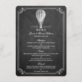 Het Chalkboard Hot Air Ballon Wedding Collectie Menu