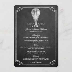 Het Chalkboard Hot Air Ballon Wedding Collectie Menu