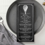 Het Chalkboard Hot Air Ballon Wedding Collectie Menu<br><div class="desc">Het Collectie Chalkboard Hot Air Ballon Wedding - Menu</div>