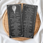 Het Chalkboard Hot Air Ballon Wedding Collectie Programmakaart<br><div class="desc">Het Collectie Chalkboard Hot Air Balloon Wedding - Programma.</div>