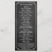 Het Chalkboard Hot Air Ballon Wedding Collectie Programmakaart (Achterkant)