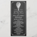 Het Chalkboard Hot Air Ballon Wedding Collectie Programmakaart<br><div class="desc">Het Collectie Chalkboard Hot Air Balloon Wedding - Programma.</div>