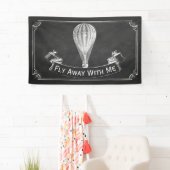 Het Chalkboard Hot Air Ballon Wedding Collectie Spandoek (Insitu)
