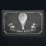 Het Chalkboard Hot Air Ballon Wedding Collectie Spandoek<br><div class="desc">Het Chalkboard Hot Air Ballon Wedding Collectie - Banner.</div>