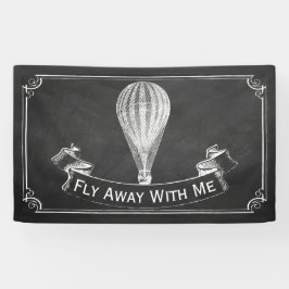 Het Chalkboard Hot Air Ballon Wedding Collectie Spandoek