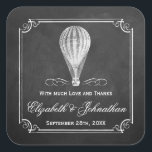 Het Chalkboard Hot Air Ballon Wedding Collectie Vierkante Sticker<br><div class="desc">Het Chalkboard Hot Air Ballon Wedding Collectie - Stickers.</div>