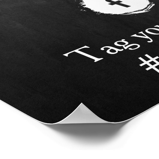 Het Chalkboard & Lace bruiloft Collectie Welkom Poster (Hoek)