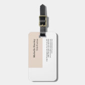 Het charmant Moderne Minimalistische Adres van de  Bagagelabel (Voorkant verticaal)