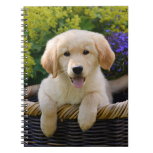 Het charmante Leuke Puppy van de Retriever Goldie, Notitieboek