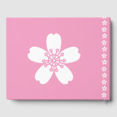 Het charmante Sakura in het Petal Pink Guest Book Gastenboek (Achterkant)