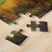 Het charme van een molen bij een klein rivier vast legpuzzel (Zijkant)