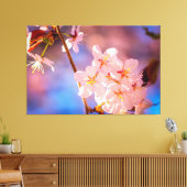 Het charmeren van de Sakura-bloemen in het voorjaa Canvas Afdruk (Insitu (Woonkamer))