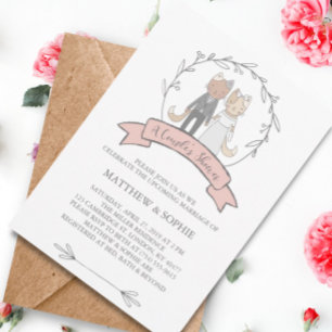 Het charteren katten een paar nodigt uit kaart