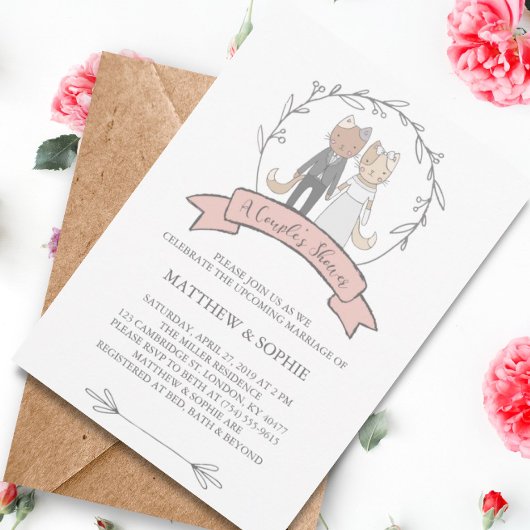 Het charteren katten een paar nodigt uit kaart