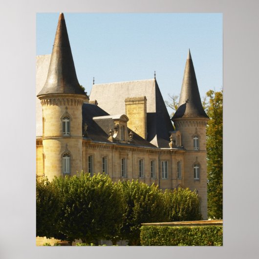 Het Chateau Baron Pichon Longueville in Poster (Voorkant)