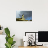 Het Chateau de Chinon castletheis op een heuvel Poster (Thuiskantoor)