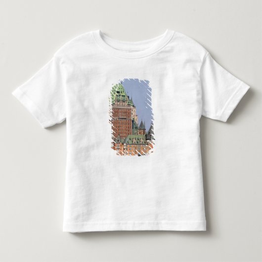 Het Chateau Frontenac in Quebec City, Canada. Kinder Shirts (Voorkant)