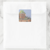 Het Chateau Frontenac in Quebec City, Canada. Vierkante Sticker (Tas)