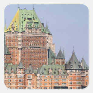 Het Chateau Frontenac in Quebec City, Canada. Vierkante Sticker