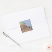 Het Chateau Frontenac in Quebec City, Canada. Vierkante Sticker (Envelop)