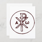 Het Chi-Rho Christogram symbool (Voorkant / Achterkant)