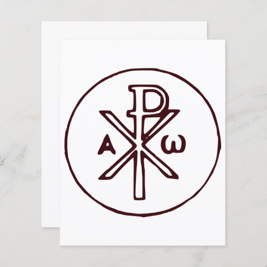 Het Chi-Rho Christogram symbool (Voorkant / Achterkant)