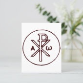 Het Chi-Rho Christogram symbool (Staand voorkant)