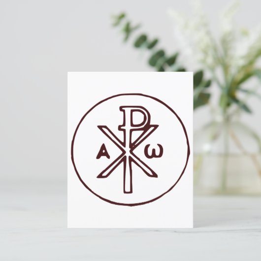 Het Chi-Rho Christogram symbool (Staand voorkant)