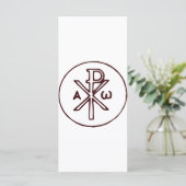 Het Chi-Rho Christogram symbool (Staand voorkant)
