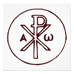 Het Chi-Rho Christogram symbool Foto Afdruk
