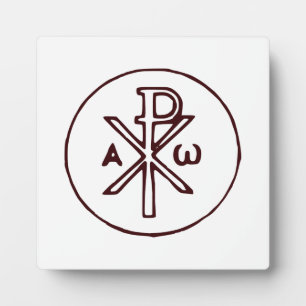 Het Chi-Rho Christogram symbool Fotoplaat