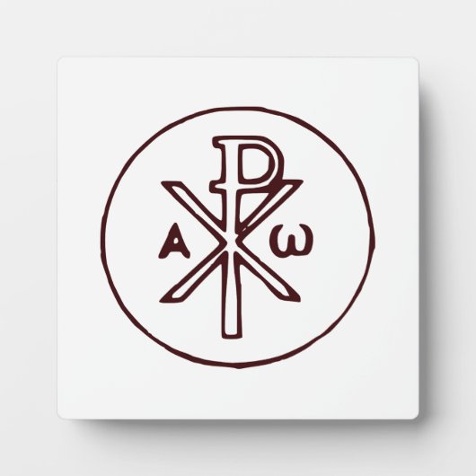 Het Chi-Rho Christogram symbool Fotoplaat (Voorkant)