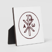 Het Chi-Rho Christogram symbool Fotoplaat (Voorkant)