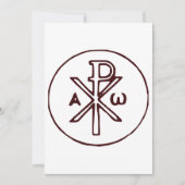 Het Chi-Rho Christogram symbool Kaart (Voorkant)