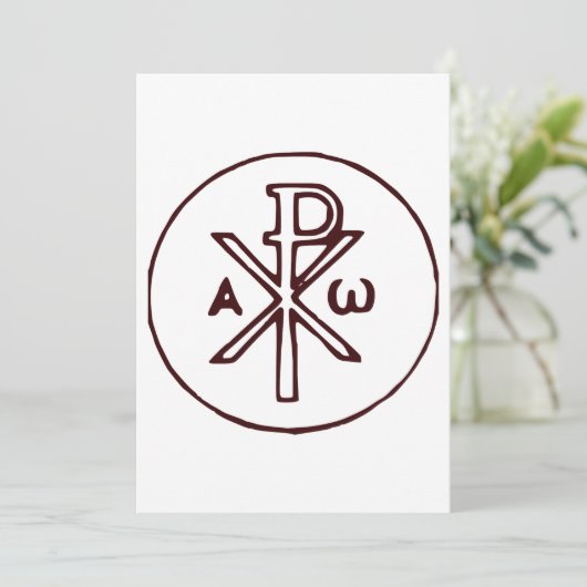 Het Chi-Rho Christogram symbool Kaart (Staand voorkant)