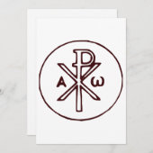 Het Chi-Rho Christogram symbool Kaart (Voorkant / Achterkant)