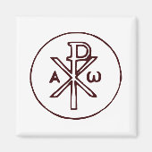 Het Chi-Rho Christogram symbool Magneet (Voorkant)