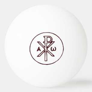 Het Chi-Rho Christogram symbool Pingpongbal