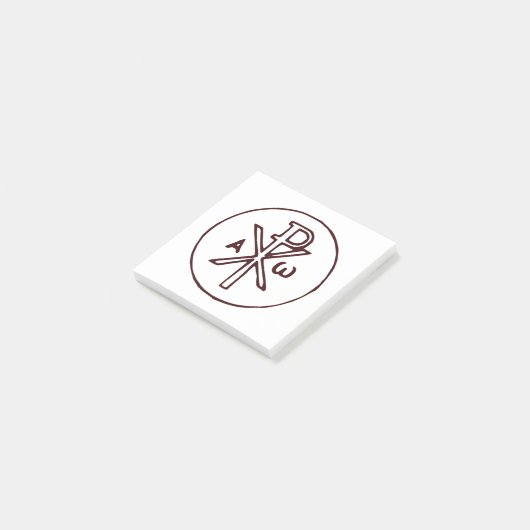 Het Chi-Rho Christogram symbool Post-it® Notes (Schuin)