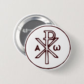 Het Chi-Rho Christogram-symbool  Ronde Button 5,7 Cm (Voorkant /achterkant)