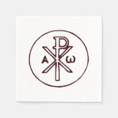 Het Chi-Rho Christogram symbool Servet (Voorkant)