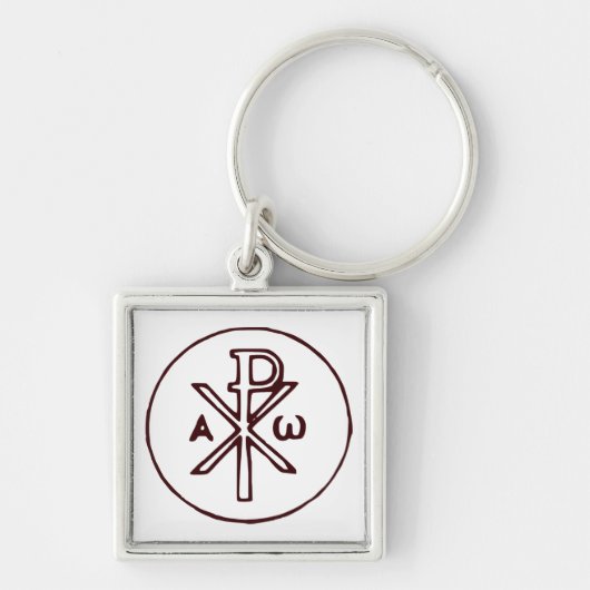 Het Chi-Rho Christogram-symbool  Sleutelhanger (Voorkant)