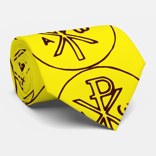 Het Chi-Rho Christogram symbool Stropdas (Opgerold)