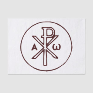 Het Chi-Rho Christogram symbool Tissuepapier