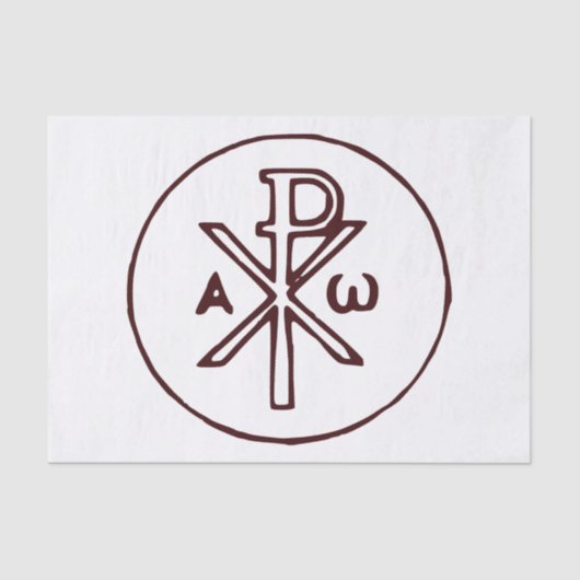 Het Chi-Rho Christogram symbool Tissuepapier (Voorkant)