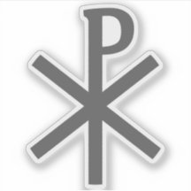 Het Chi-Rho kruis (grijs)