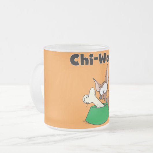 Het chi-Wow van Chihuhua T-shirts en Giften Matglas Koffiemok (Voorkant links)