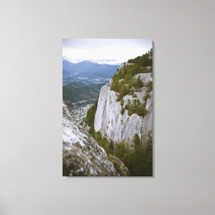Het "Chief" Arial-Uitzicht in Squamish Canvas Afdruk